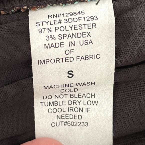 Venus Form Fitted 1 Sleeve Graphic Print Dress Sz S - Picture 4 of 4